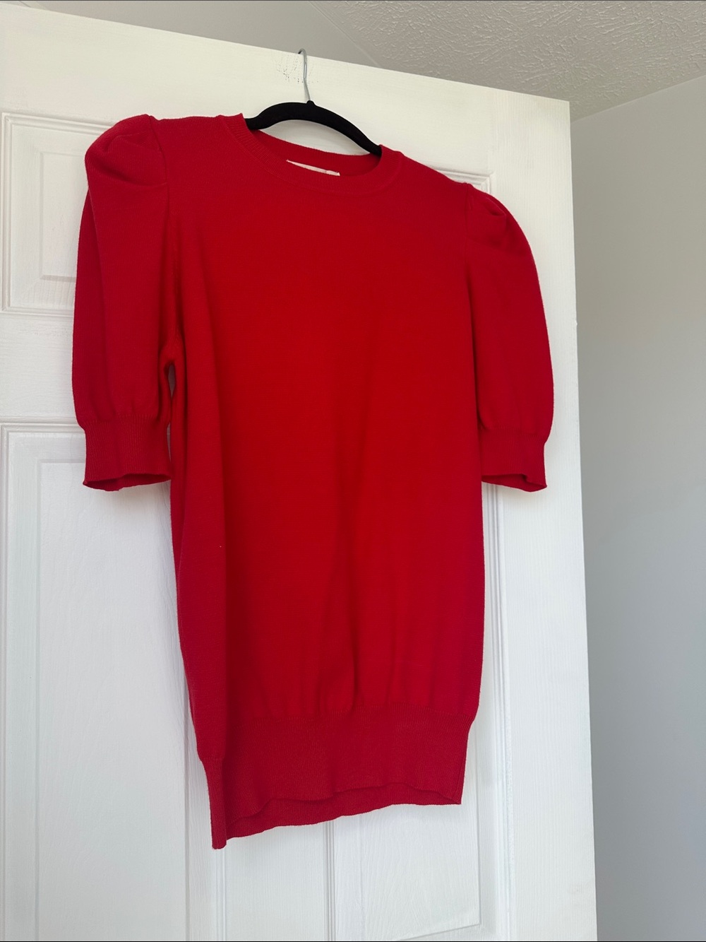 Vine & Love Red Puff Sleeve Sweater